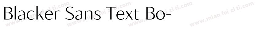 Blacker Sans Text Bo字体转换